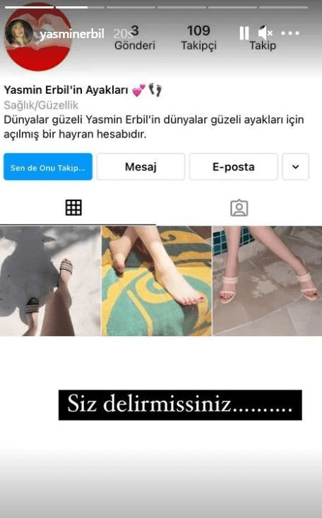 Yasmin Erbil'e Sahte Instagram Şoku: Siz Delirmişsiniz