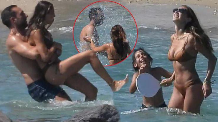 Merve Oflaz ve Allan Hakko'nun Denizde Eğlenceli Anları Kameralara Yansıdı