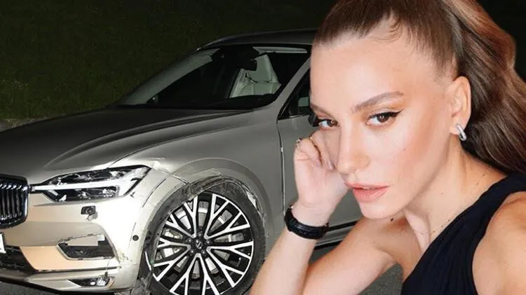 Serenay Sarıkaya'nın Lüks Aracı Kaza Yaptı!
