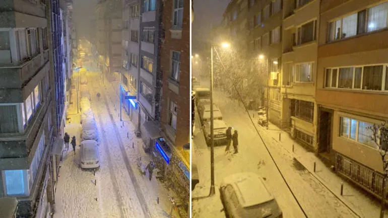 Son dakika: İstanbul'da Yoğun Kar Yağışı Başladı