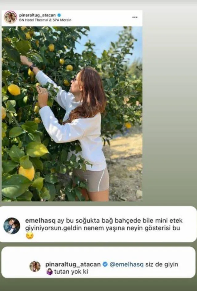 Pınar Altuğ'dan Mini Eteğine Yorum Yapan Takipçisine Bomba Yanıt