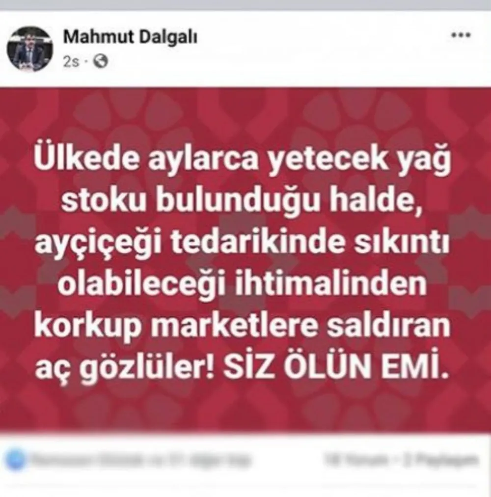 Mahmut Dalgalı, Yağ Alan Yurttaşlara Hakaretinden Sonra Emekliliğini İstedi