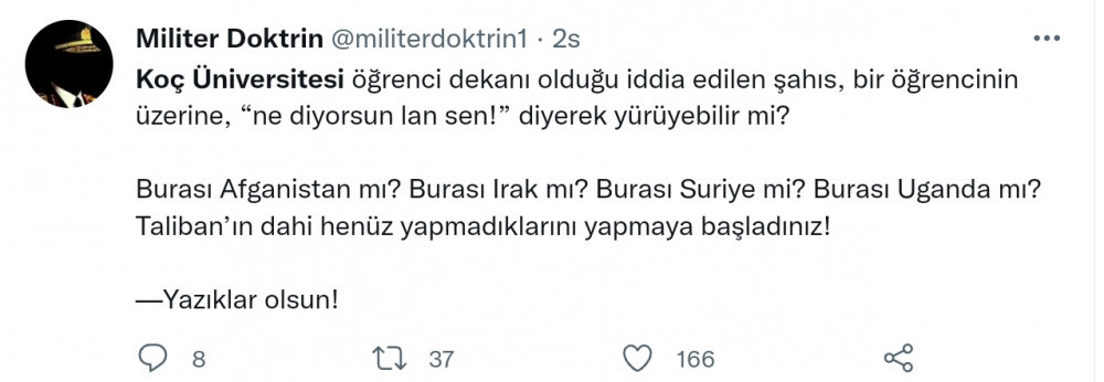 Koç Üniversitesi'nde Öğrencinin Üzerine Yürüyen Dekana Tepkiler Büyüyor
