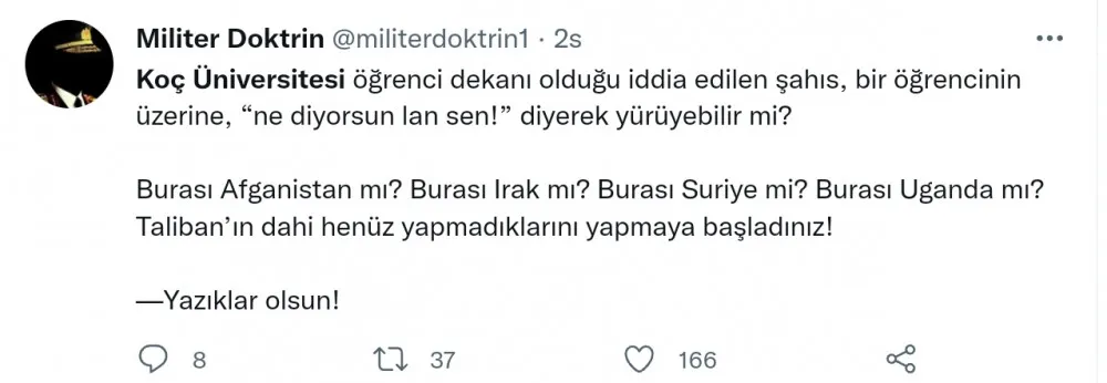 Koç Üniversitesi'nde Öğrencinin Üzerine Yürüyen Dekana Tepkiler Büyüyor