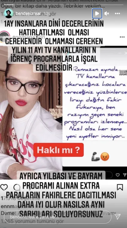 Demet Akalın'ın Ramazan Önerisine Bendeniz Sert Çıktı