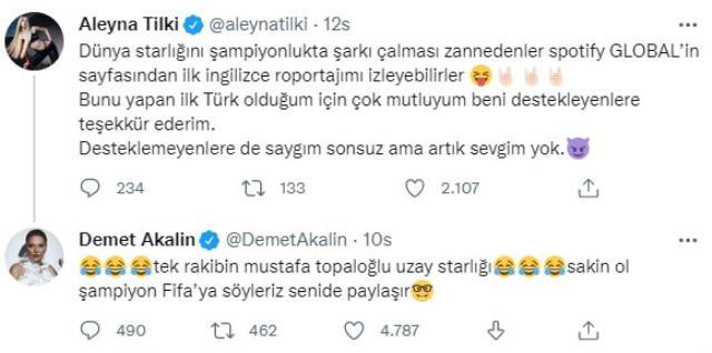 Aleyna Tilki ve Demet Akalın'dan Dünya Starı Tartışması Alevlendi