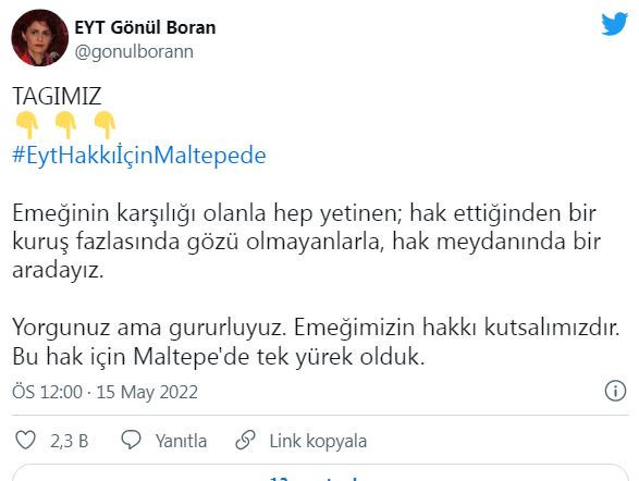 Maltepe'de EYT Mitingi Ses Getirdi