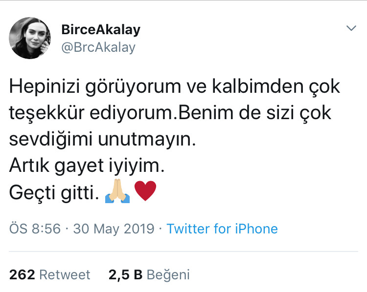 Ölümden dönen Birce Akalay'dan mesaj var - Resim: 1
