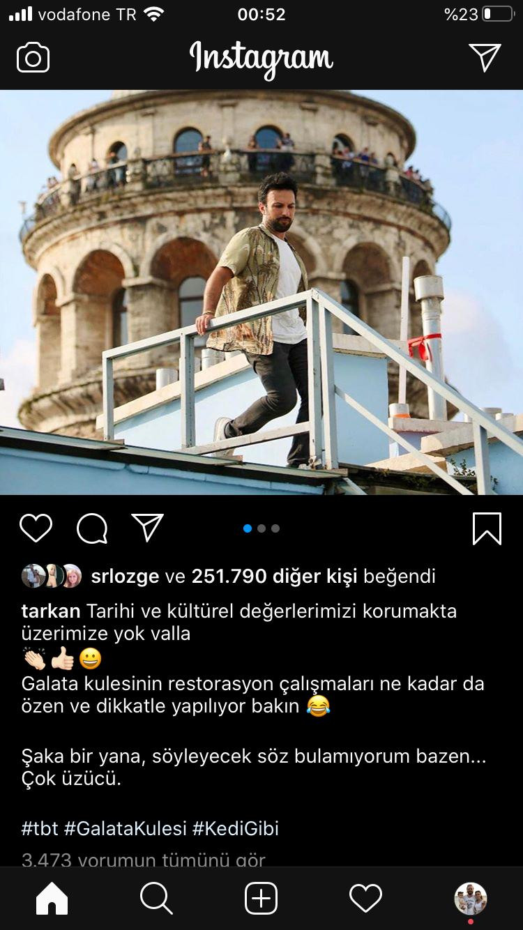 Tarkan'ın Galata Kulesi tepkisi: Söylecek söz bulamıyorum - Resim: 1
