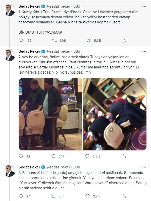 Erk Acarer'in Açıklaması Ardından Sedat Peker'den Flaş Paylaşımlar - Resim: 1