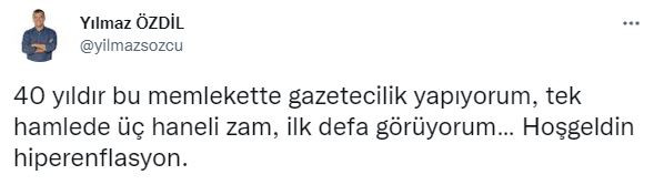 Yılmaz Özdil: Bu Enflasyon Değil Hiperenflasyon - Resim: 1