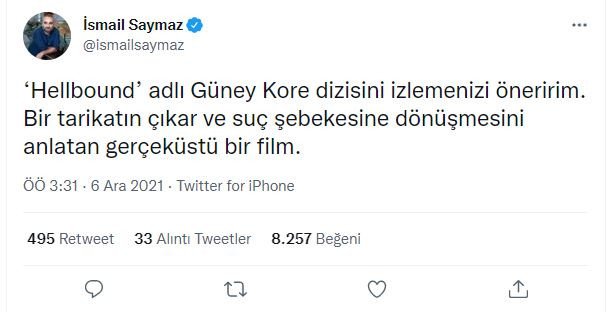 İsmail Saymaz'dan Dizi Önerisi: Tarikatlar ve Suç Şebekeleri - Resim: 1