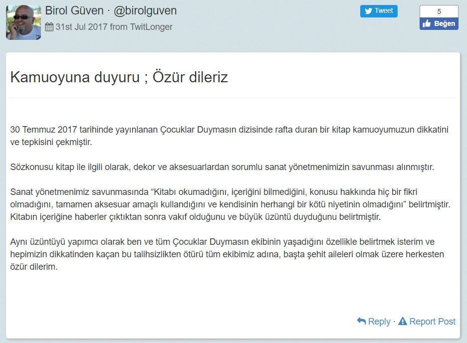 Çocuklar Duymasın'daki FETÖ skandalına yapımcıdan özür geldi - Resim: 1