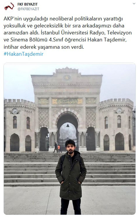 İstanbul Üniversitesi öğrencisi Hakan Taşdemir işsizlikten intihar etti - Resim: 1