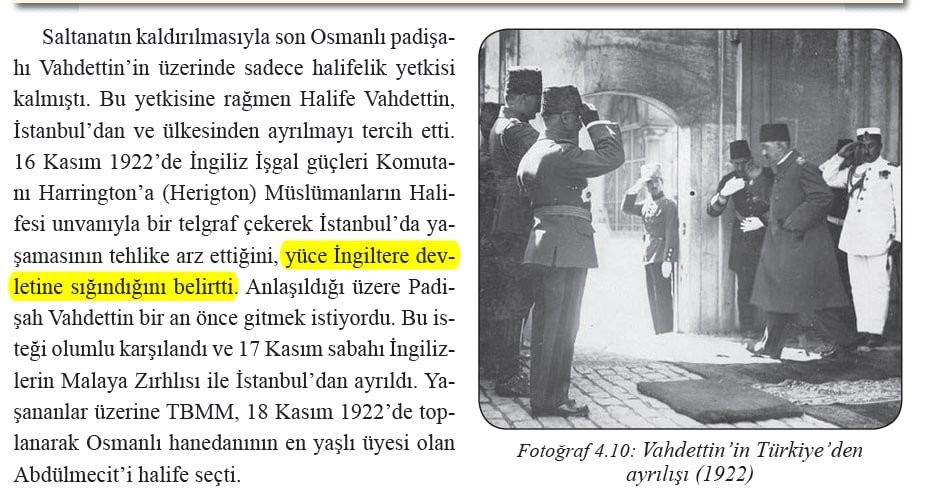 Hainliğe kılıf: Vahdettin İngiliz gemisiyle kaçmamış, ülkeyi terk etmiş - Resim: 1