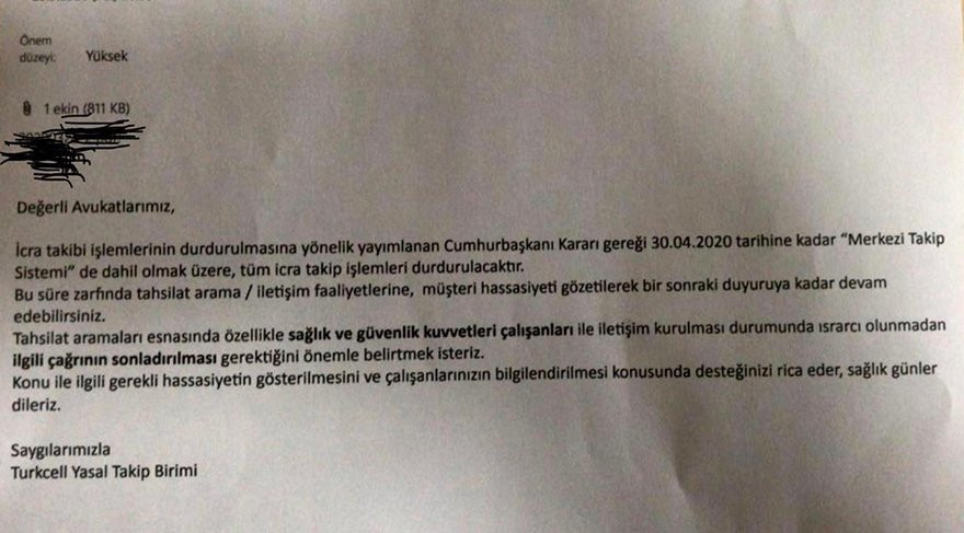 Turkcell'den avukatlara borçluları arayın talimatı - Resim: 1