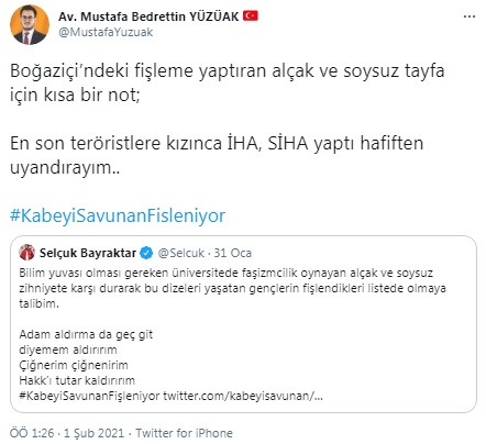 AKP Gençlik Kolları Boğaziçili Gençleri SİHA İle Tehdit Etti - Resim: 1