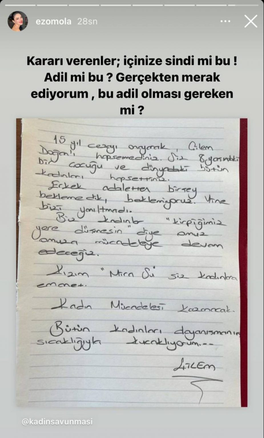 Ezgi Mola'dan Sert Çilem Doğan Tepkisi: İçinize Sindi mi? - Resim: 1