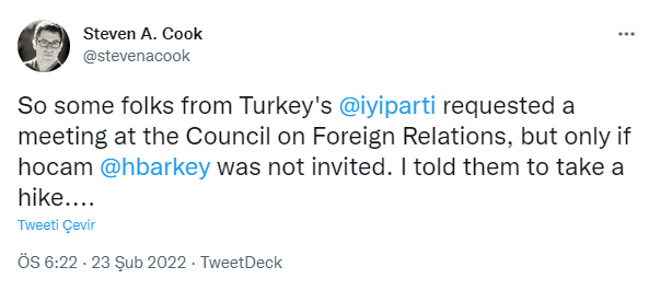 İYİ Parti'nin CFR'den Gizli Toplantı İsteği İfşa Oldu: Henri Barkey Olmasın - Resim: 1