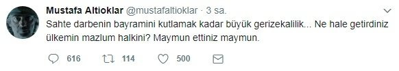 Mustafa Altıoklar'dan 249 şehide saygısızlık: Sahte darbenin.. - Resim: 1