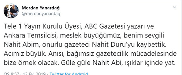 Gazeteci Nahit Duru hayatını kaybetti: Nahit Duru kimdir? - Resim: 1
