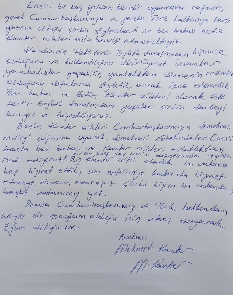 Babası Enes Kanter'i evlatlıktan reddetti! - Resim: 1