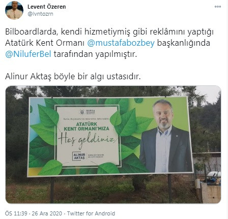 AKP'li Alinur Aktaş Atatürk Kent Ormanı'na nasıl kondu? - Resim: 1