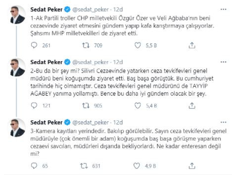Sedat Peker: Tayyip Ağabey Ceza ve Tevkifevleri Genel Müdürü'nü Yanıma Göndermişti - Resim: 1