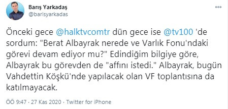 Berat Albayrak Varlık Fonu’ndan istifa etti mi? - Resim: 1
