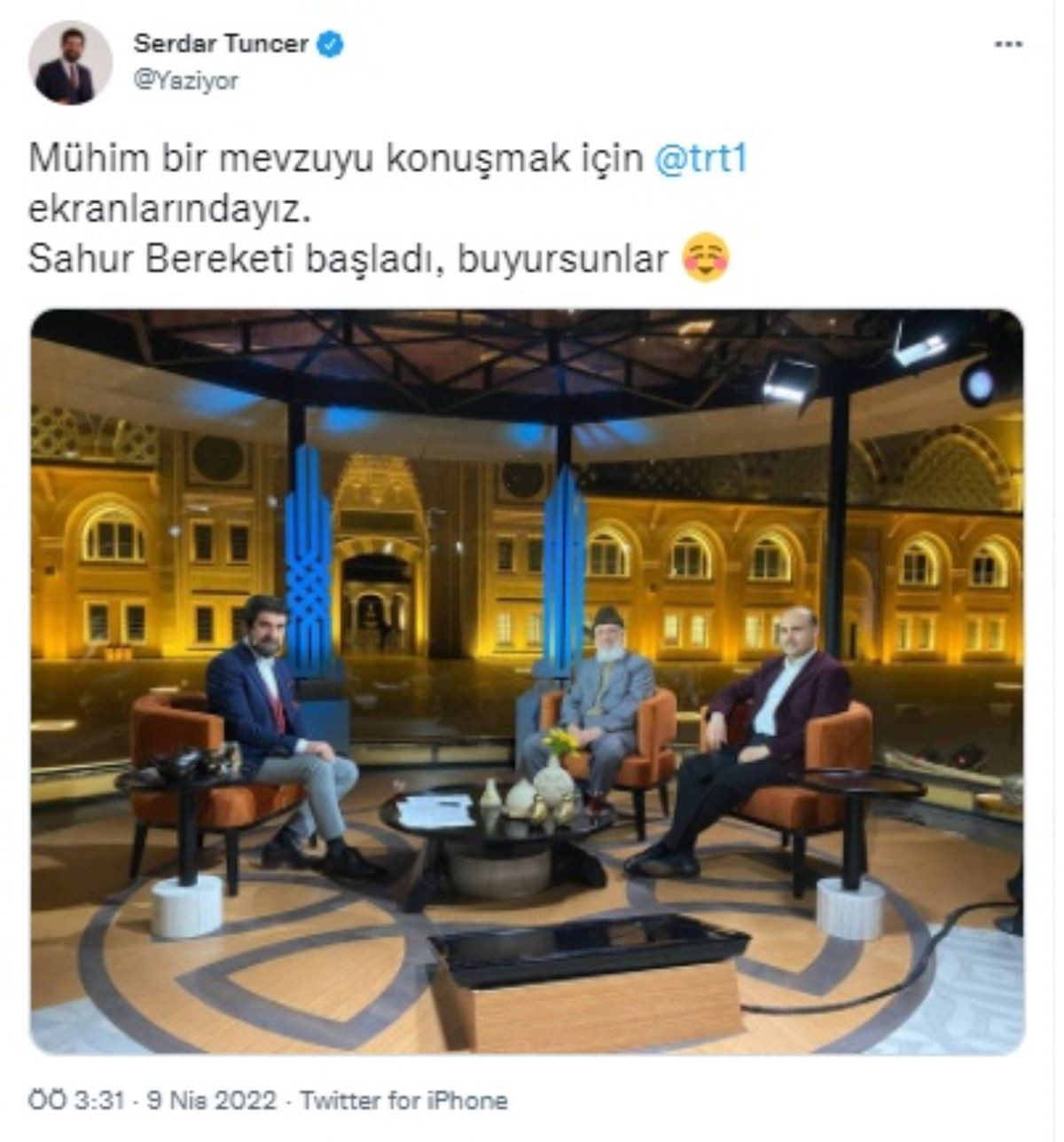 TRT Ramazan Ekranında Menzil Tarikatı Damgası - Resim: 1