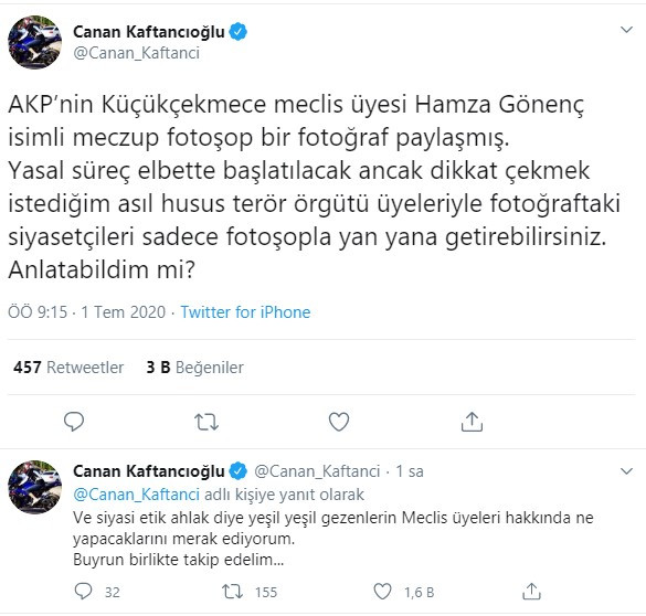 Canan Kaftancıoğlu'ndan AKP'li Meclis üyesine fotomontaj tepkisi: Meczup - Resim: 1
