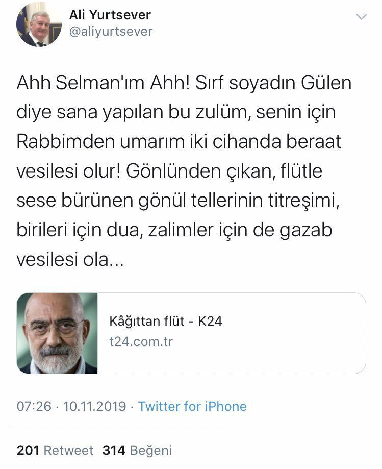 Ahmet Altan'ın kağıttan flüt yapan koğuş arkadaşı Selman Fetullah Gülen'in yeğeni çıktı - Resim: 1