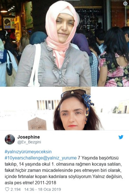 Sosyal medyadaki #10YearChallenge'a Türkiye'de başörtüsünü çıkaranlar da katıldı - Resim: 3