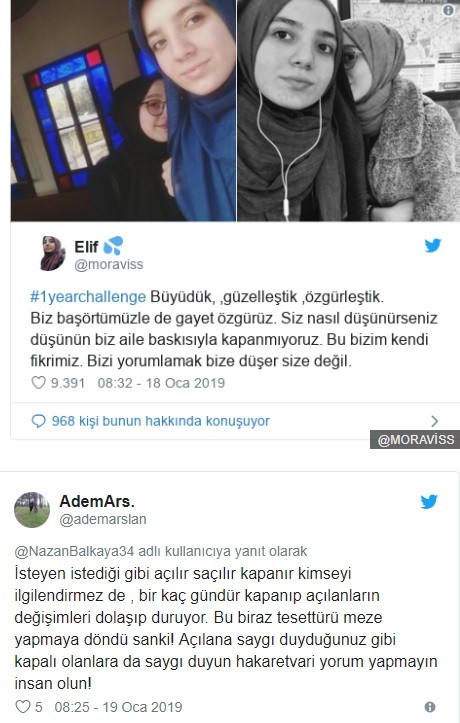 Sosyal medyadaki #10YearChallenge'a Türkiye'de başörtüsünü çıkaranlar da katıldı - Resim: 6