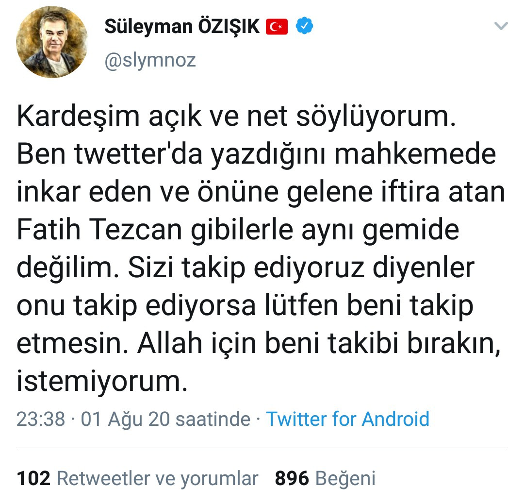 Süleyman Özışık'tan Fatih Tezcan'a: Meczup, pis ağzını.. - Resim: 1