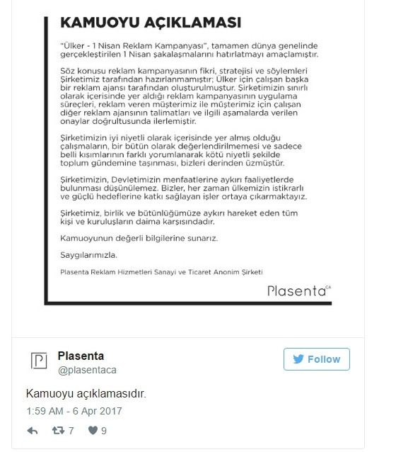 Ülker'in 1 Nisan reklamını yapan şirketten flaş açıklama! - Resim: 1