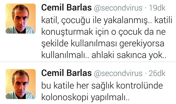 Cemil Barlas Reina katliamcısının oğluna işkence çağrısı yaptı - Resim: 1
