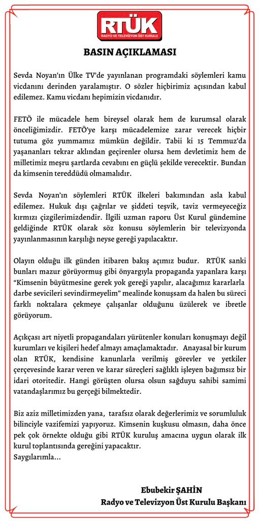 RTÜK Noyan'ın tehdidini 10 gün sonra fark etti! - Resim: 1