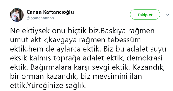 Canan Kaftancıoğlu: Kazandık, bir orman kazandık, biz mevsimini ilan ettik! - Resim: 1