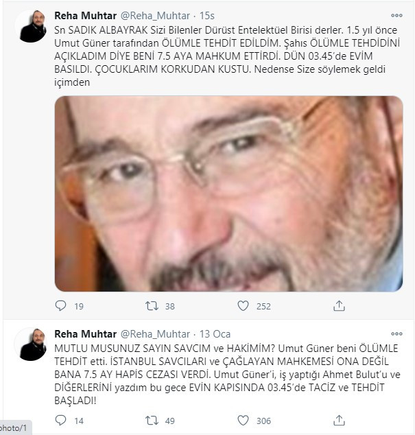 Reha Muhtar, Berat Albayrak'ın Babasına Seslendi: Ölümle Tehdit Edildim! - Resim: 1