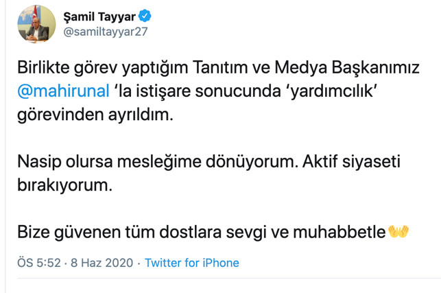 Doğu Perinçek’e ayar vermişti: Şamil Tayyar AKP’deki görevinden ayrıldı - Resim: 2