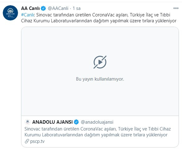 Anadolu Ajansı Aşılar Dağıtılıyor Dediği Paylaşımını Sildi - Resim: 1