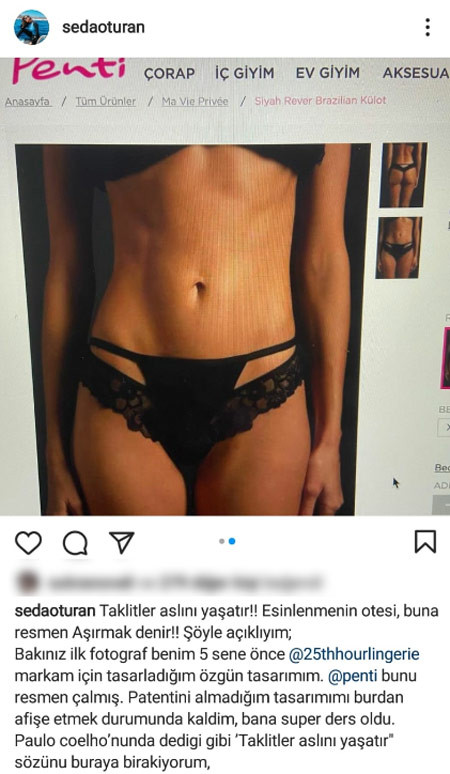 Seda Oturan: Penti Benim İç Çamaşırı Tasarımlarımı Çalmış - Resim: 2
