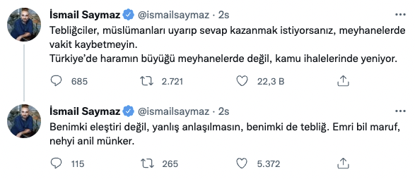 İsmail Saymaz'dan Yobaz Tebliğcilere: Haramın Büyüğü Kamu İhalelerinde - Resim: 1