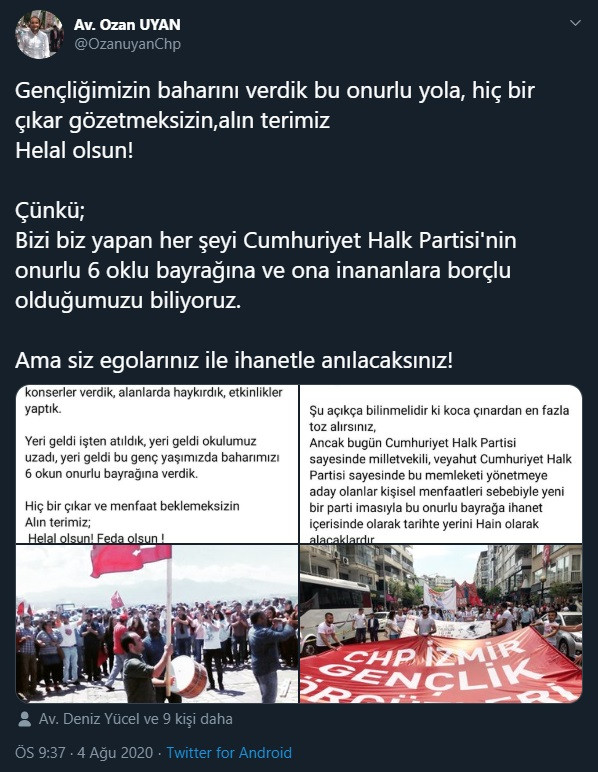 CHP Gençlik Kolu Başkanı gaza geldi, Muharrem İnce'yi hain ilan etti - Resim: 1