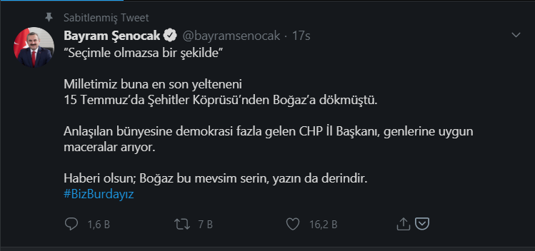 AKP İstanbul İl Başkanı'ndan Kaftancıoğlu'na tehdit! - Resim: 1