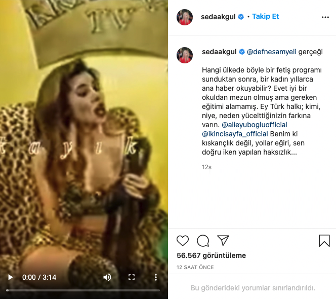 Defne Samyeli'nin Kırbaçlı Çıplak Erkek Videosuna Seda Akgül'den Tepki - Resim: 1