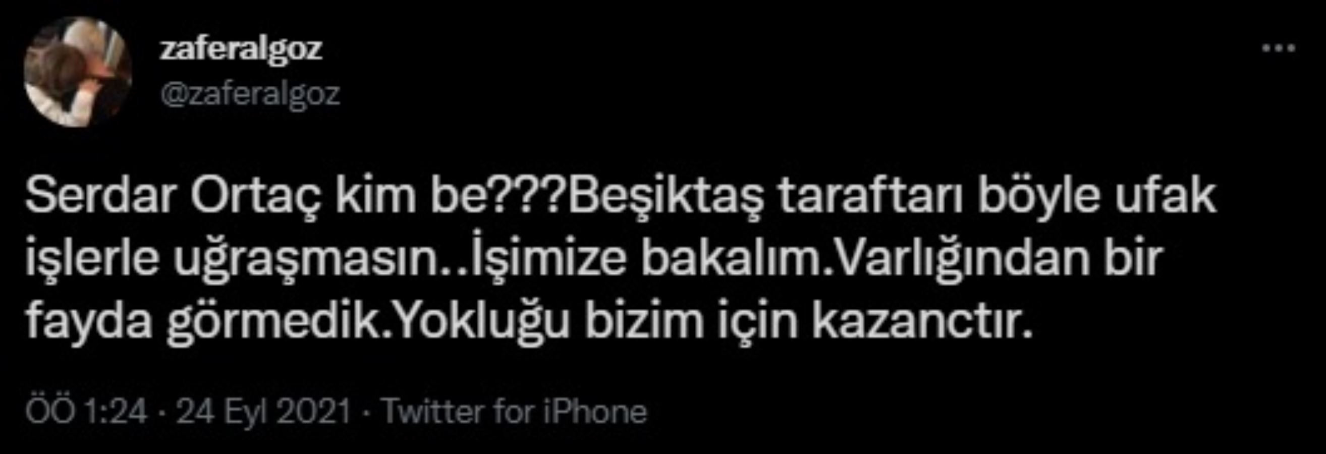 Zafer Algöz'den Beşiktaş'a Hakaret Eden Serdar Ortaç'a Çok Sert Tepki - Resim: 1