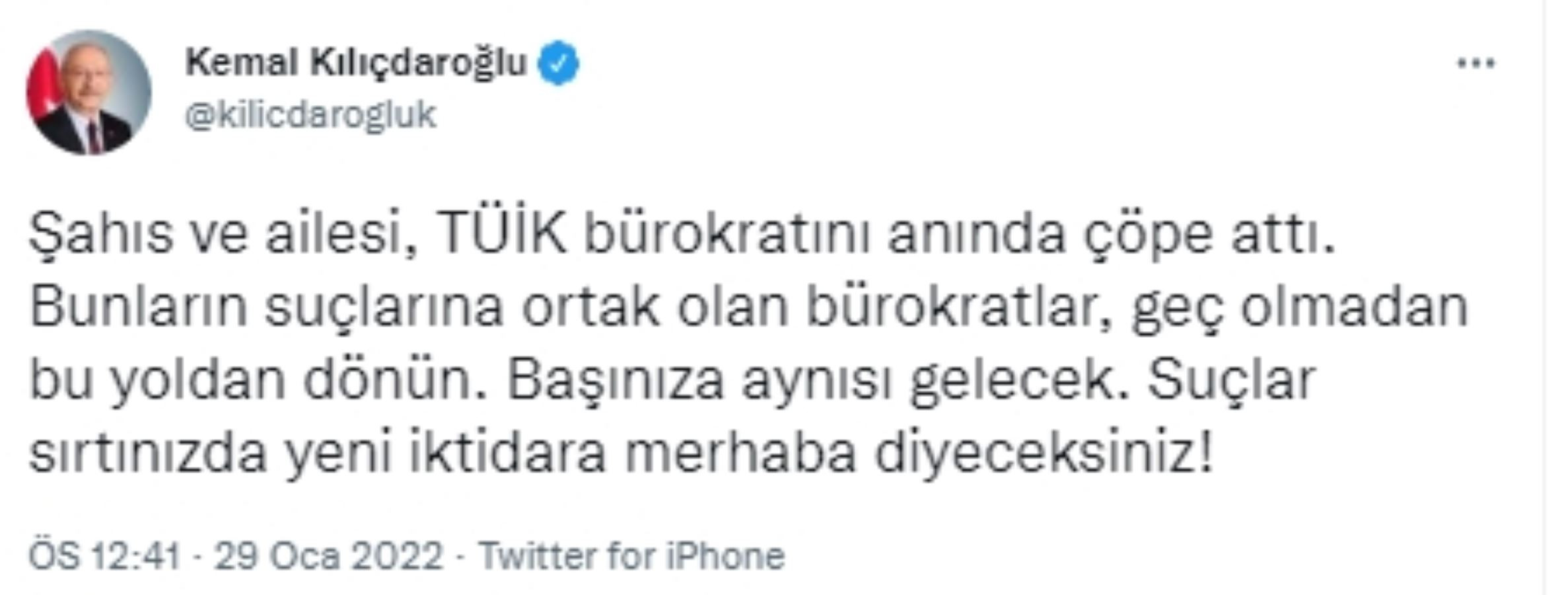 Kılıçdaroğlu'ndan TÜİK Çıkışı: Başınıza Aynısı Gelecek! - Resim: 1