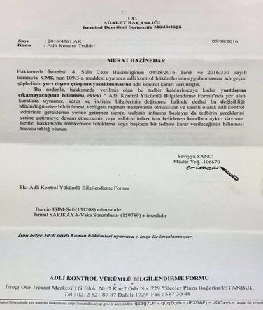 Murat Hazinedar hakkındaki kararın belgesi ortaya çıktı! - Resim: 1